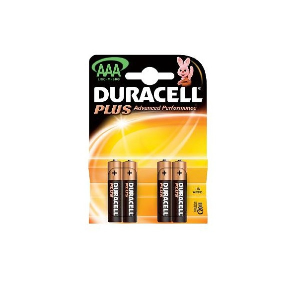 Blister de 4 piles Duracell LR03 - AAA - M3 - Alcaline - 1.5V