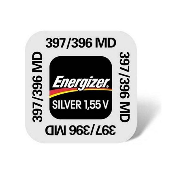 Piles de montre 396/397 ENERGIZER - Boite de 10 - SR59 - Oxyde d'argent