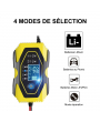 Chargeur rapide de batterie Auto / Moto - Lithium / LiFePO4 / Plomb - 12V / 24V - 6A - Jaune