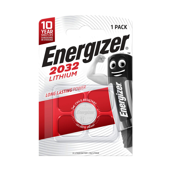 Pile électronique CR2032 ENERGIZER - Blister de 1 - Lithium 3V