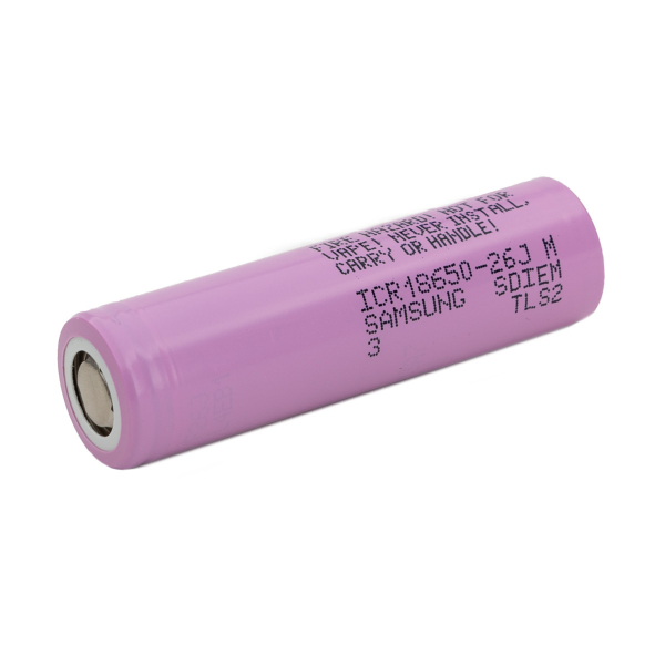 Accu 18650-26J SAMSUNG - Sans protection - 2600 mAh - Lithium ion 3.7V